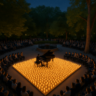 Un piano y 270 velas
