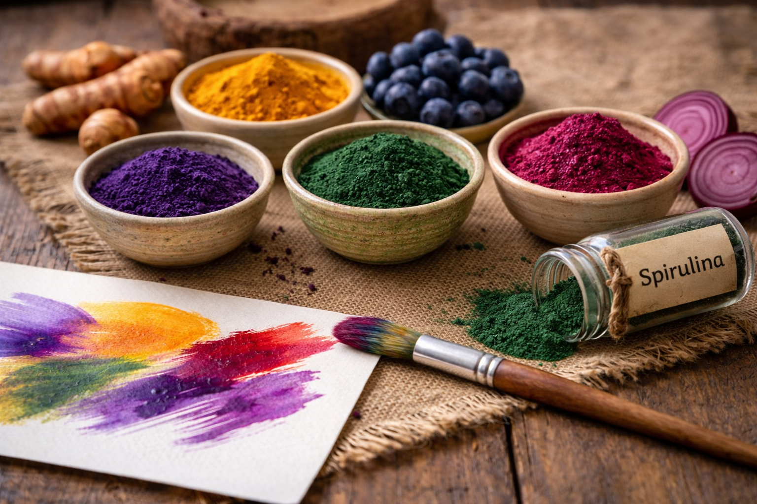 Experimentación con pinturas vegetales